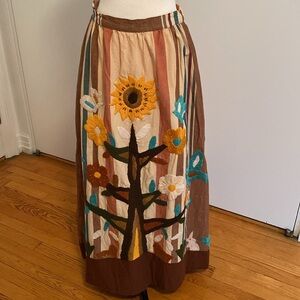 Vintage 1970’s Gonzalo Bauer for Grasol Maxi skirt
Cotton/Hand Em